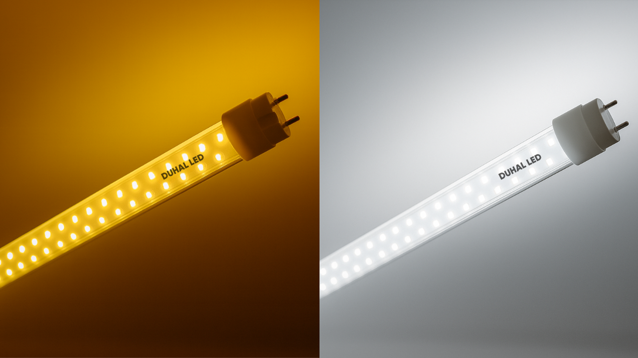 Bóng LED tuýp T8 Duhal SDHB004 36W 1 Bóng LED tuýp T8 Duhal SDHB004 36W có 2 màu sắc ánh sáng