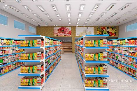 Máng đèn led phản quang gắn nổi Duhal LDN120 6 Máng đèn led phản quang gắn nổi Duhal LDN120 được lắp đặt ở cửa hàng