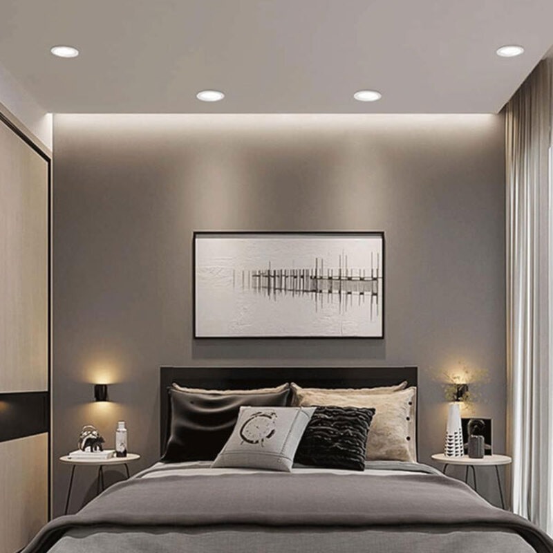 Đèn LED âm trần 12W Duhal LHK6 có kính 3 Với thiết kế nhỏ gọn, âm trần đèn mang đến sự tinh tế trong không gian lắp đặt
