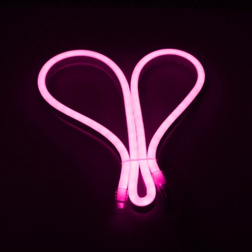 LED DÂY KIỂU NEON BẺ GÓC HAI CHIỀU ÁNH SÁNG HỒNG 6W/M (NEH01)